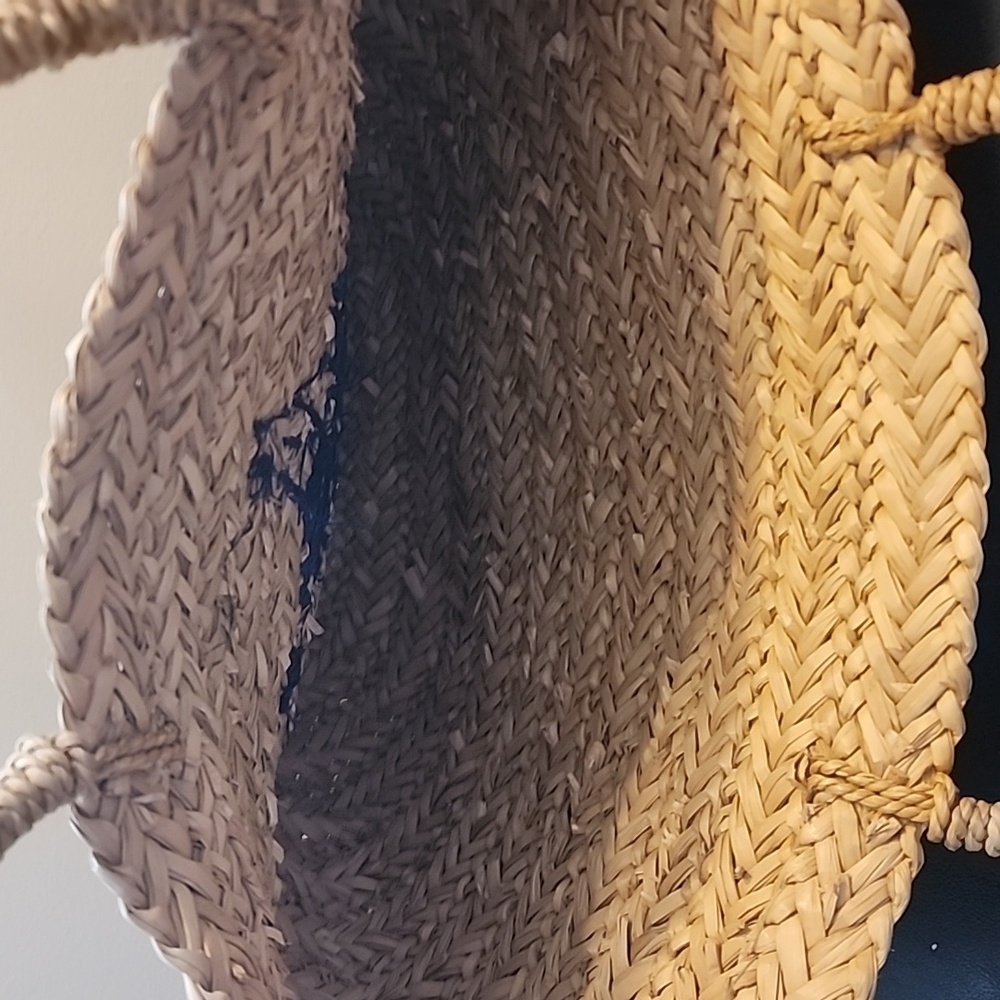 Blue Star Straw Tote Bag - Picture 4 of 6